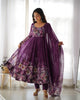 PURE SOFT ORGANZA ANARKALI SUIT SET WITH FULLY STITCHED DKB -261 WINE